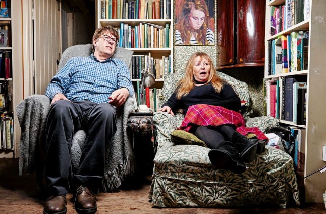 Giles and Mary on the sofa on Gogglebox
