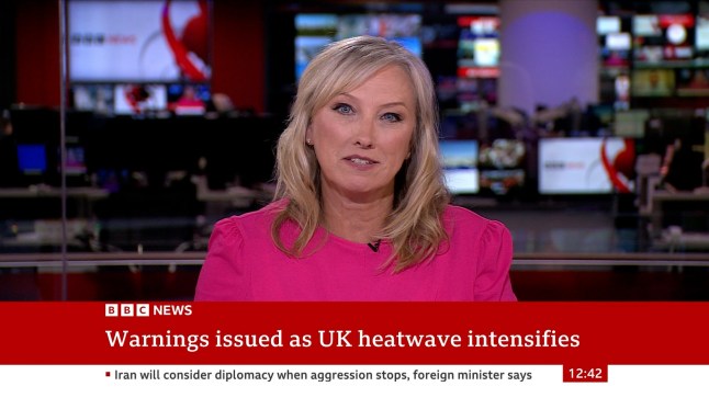 A still of Martin Croxall during a BBC news report